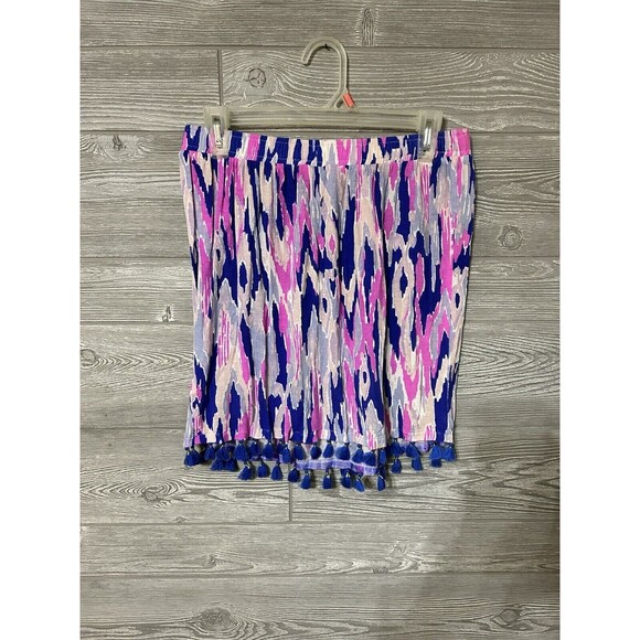 Lilly Pulitzer Palma Tube Top in Amethyst One Too Many Tassel Trim Sz Small - Picture 5 of 9
